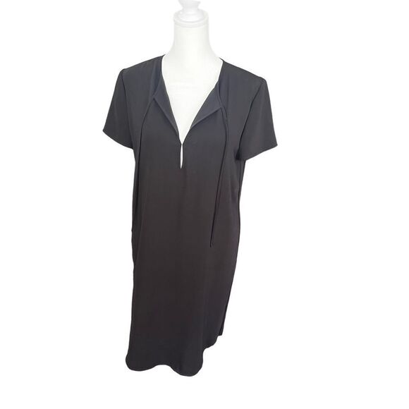 THEORY Antazie DT Drapey Crepe Short Shift Dress - Picture 2 of 10